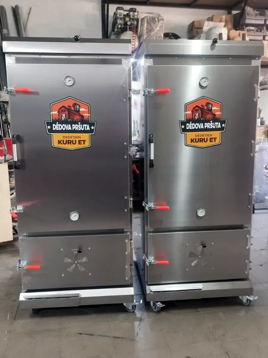 فرن تدخين (سموكر) ستانلس ستيل بالكامل 70×70×185 سم – الفئة الاحترافية