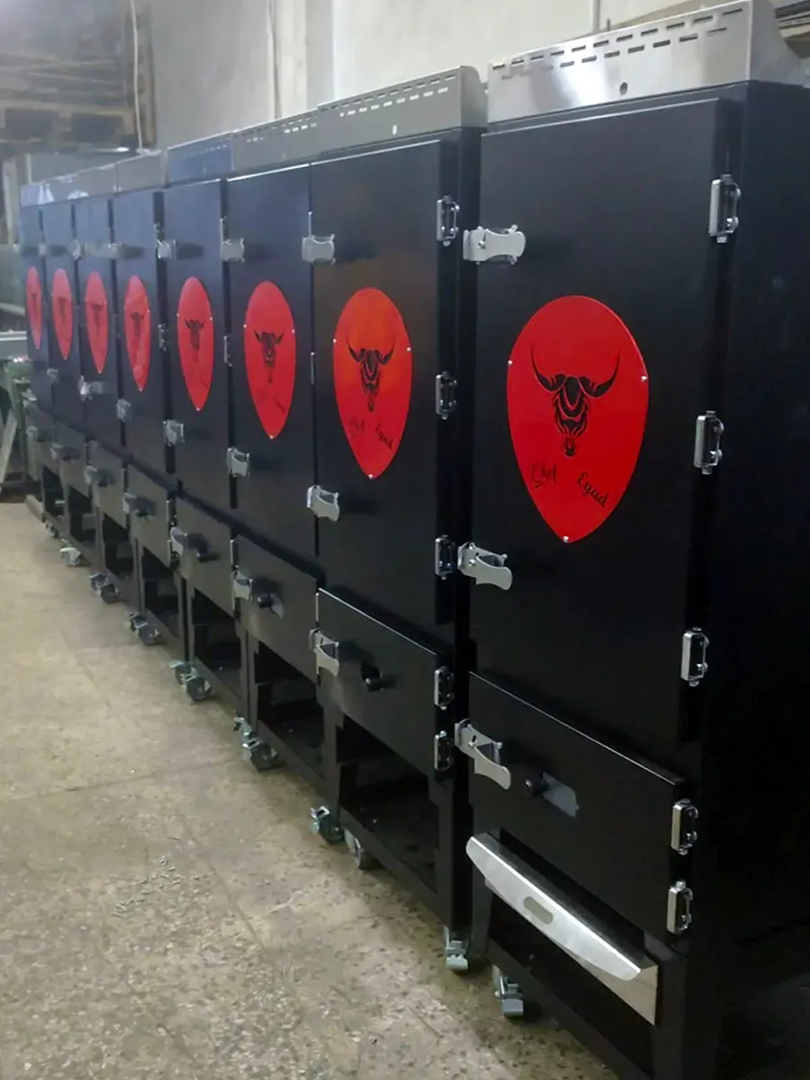 Smoker Tütsüleme Fırını 70x70x185 Eko – Odunlu, Açık Yanıcı Odalı