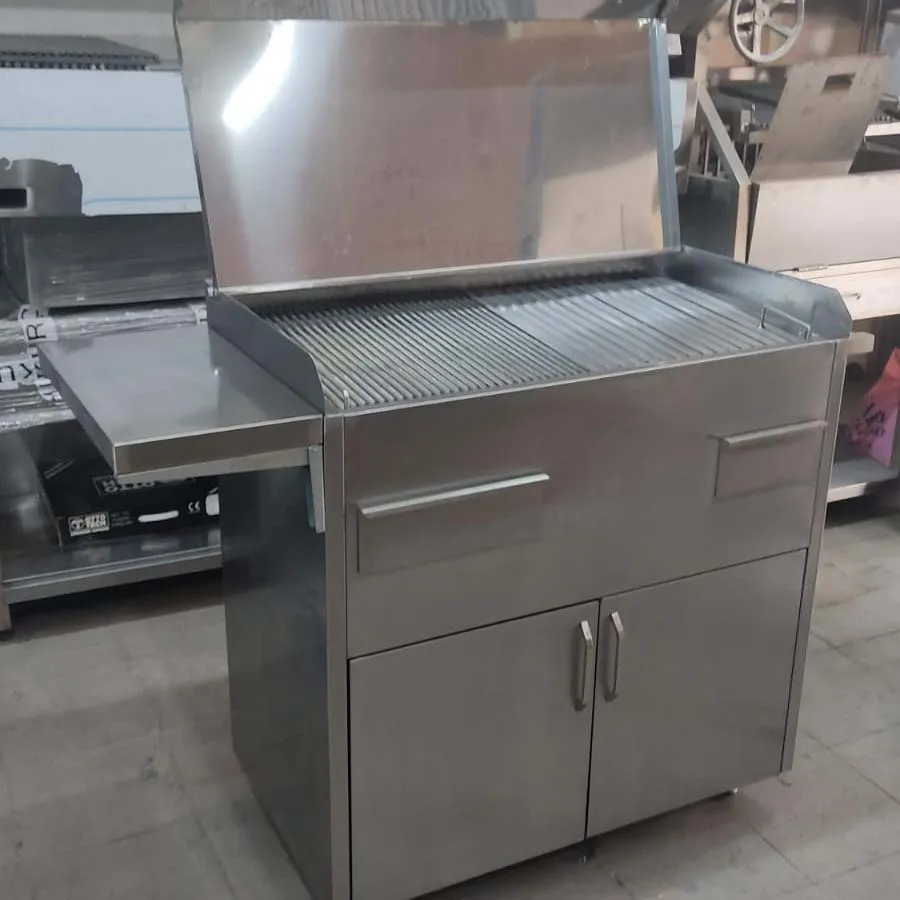 Üstü Kapaklı 430 Kalite Paslanmaz Çelik Bahçe Mangalı